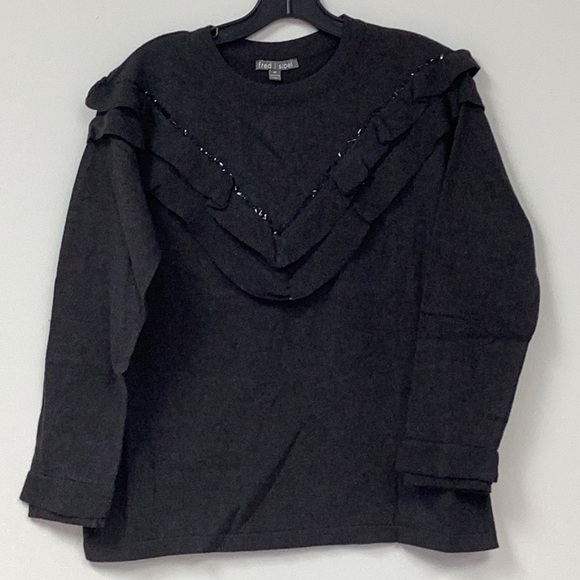 Beautiful c-neck with V shape ruffles at front/back - Picture 1 of 2